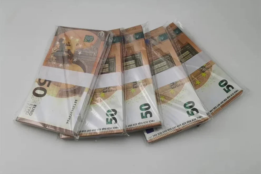 Euro $50 Bills $5,000 Full Print 1 Stack (100pcs)
